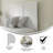 Raima Paneled Solid Wood Adjustable Headboard for Universal Metal Bed Frames-128229086-128229059