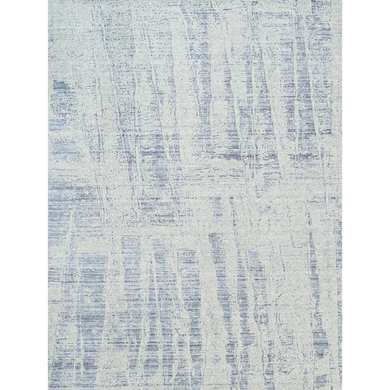 Area Rug in Light Blue/Gray, Rectangle 2' x 3'