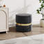 40cm Wide Cylinder No Pattern Standard Ottoman with Storage-370128595