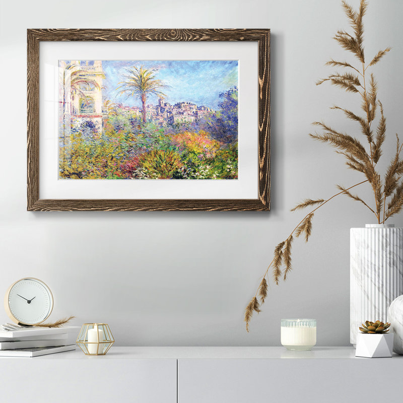 " Villas At Bordighera 03, 1884 ", 14" H x 20" W, Walnut