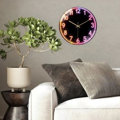 Horloge murale en verre Neon