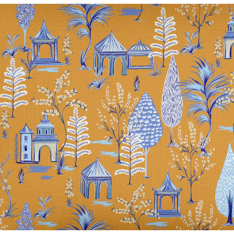 Printed Pillows Linen Geometric Accent Pillow, Orange, Square 26", Down Blend