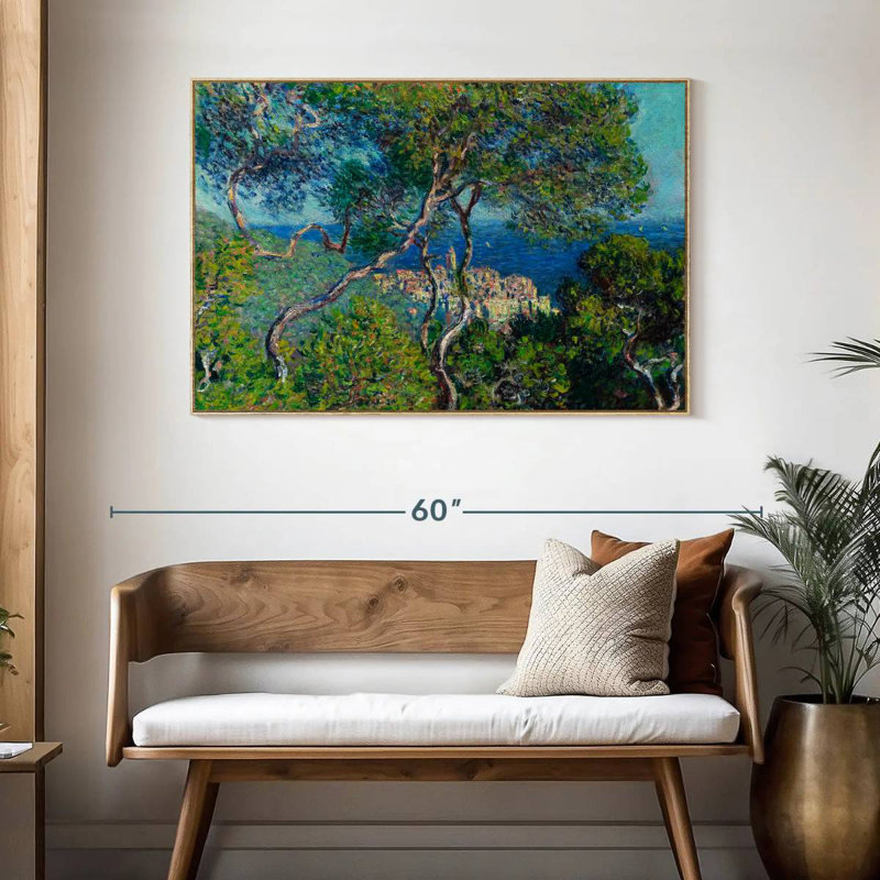 Bordviera 1884, Cadre flottant en bois naturel, 46 po x 31 po