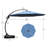Harry-Charles 138" W 12' Octagonal Sunbrella Cantilever Umbrella with Base-131724256