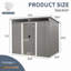 Rangement extérieur en métal 8 pi x 6 pi avec portes coulissantes verrouillables et plaque transparente pour le jardin, la pelouse-117711697