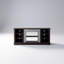 Console de divertissement moderne en simili pierre avec console de divertissement avec compartiments de rangement ouverts et fermés réglables, découpes intégrées pour la gestion des câbles, compatible avec les téléviseurs à écran plat de 65 po ou moins.