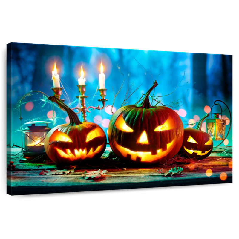 Jack O Lantern Candelabra, 24" H x 36" W