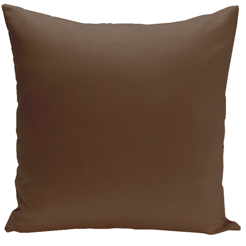 Solid Reversible Throw Pillow, 16" H x 16" W, Oxen
