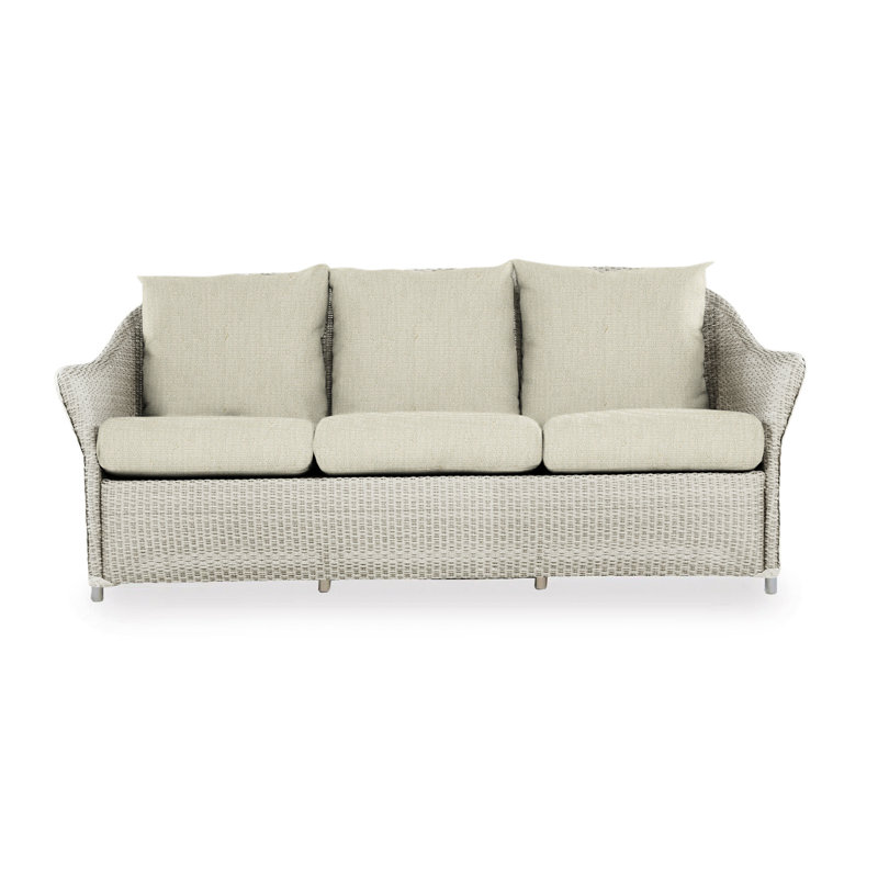 Weekend Retreat Outdoor 3 - Seat Patio Sofa, Black Sand, Linen