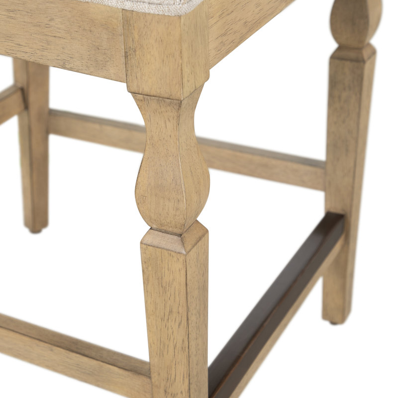 Gaston Upholstered Wooden Bar Stool, Counter Stool (24” Seat Height)