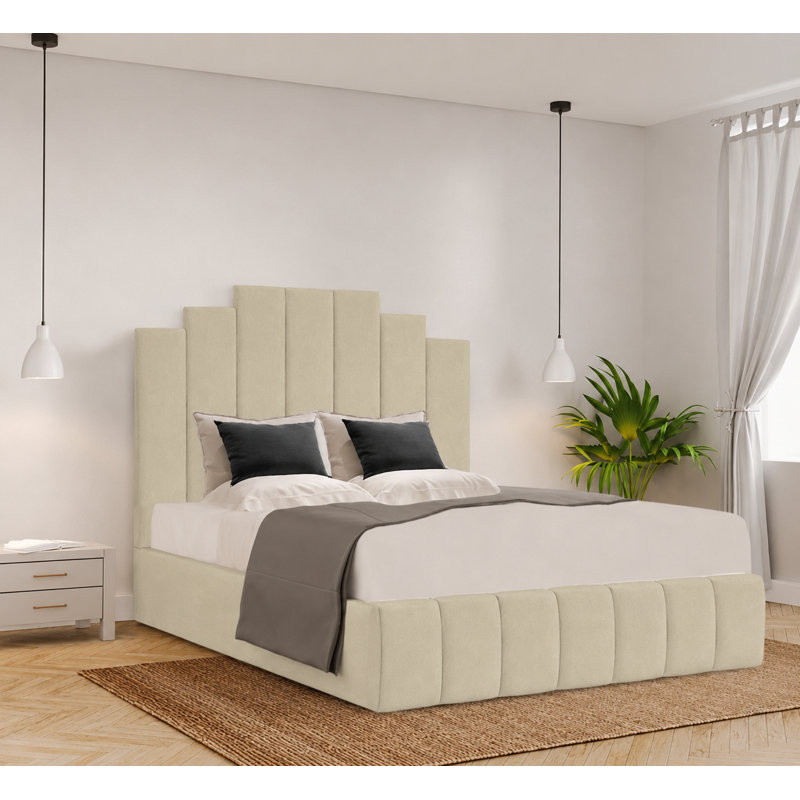 Balzhan Upholstered Ottoman Storage Bed, Super King (6'), Cream