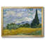 Champ de blé avec cyprès, reproduction sur toile-1073666201-1073666183