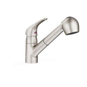 Brushed Nickel Single Hole Kitchen Faucet with Pull-out Spray