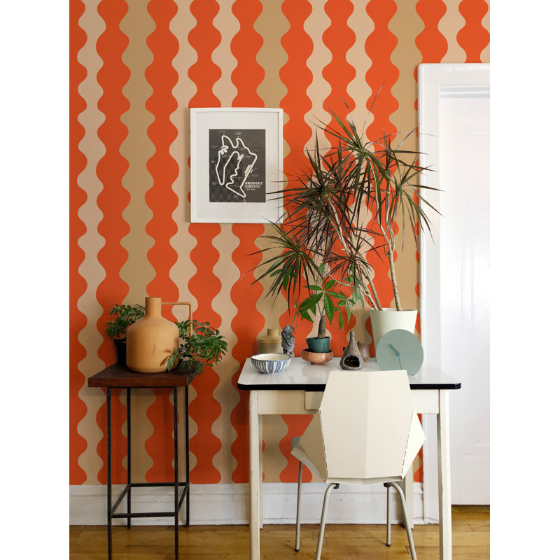 Papier peint basse fréquence, Non encollé, Rêves tangerine, Paper