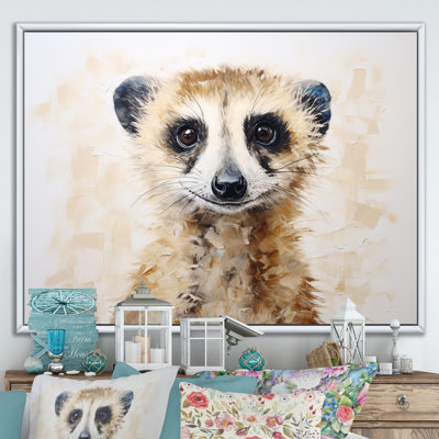 Minimalisme Meercat Portrait sur toile