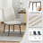Modern Upholstered Dining Chairs, Fabric High Back Dining Room Chairs with Padded Seat & Solid Wood Legs, Armless Kitchen Side Chairs for Home Restaurant Cafe-499178342
