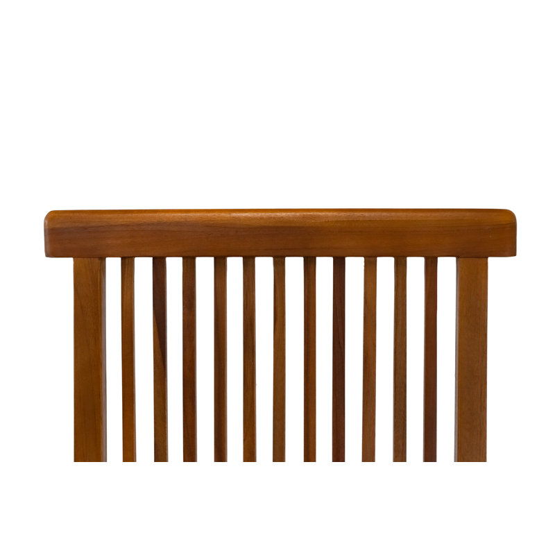Nordic Teak Brown Armless Folding Patio Chair