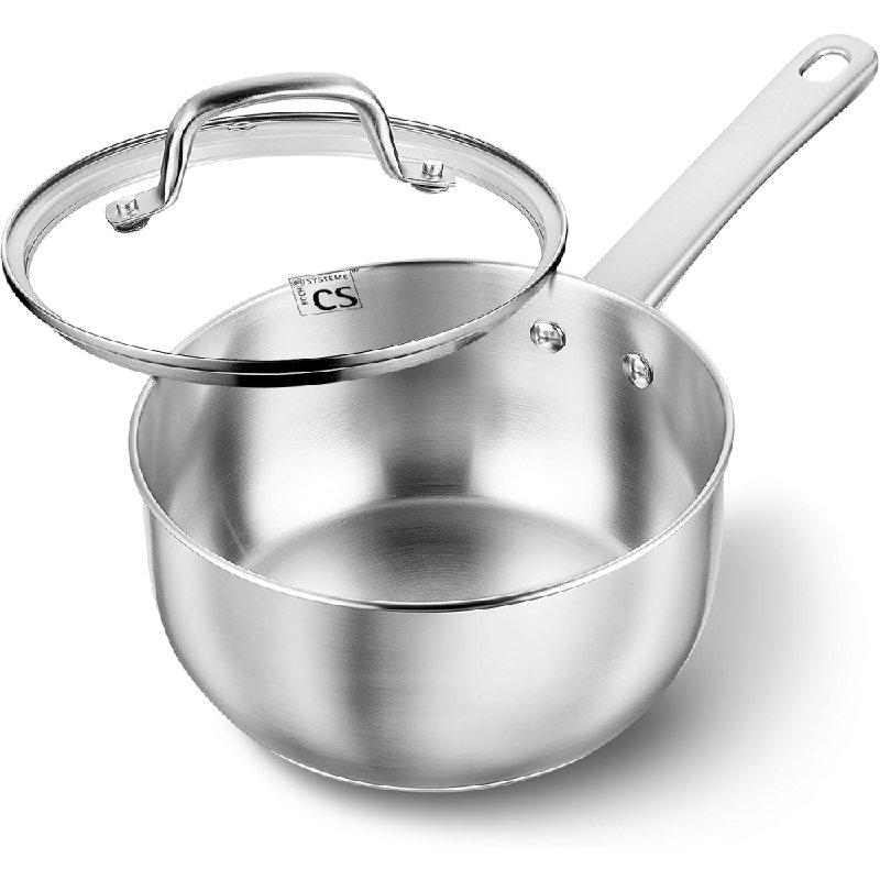 Stainless steel saucepan with lid CS KOCHSYSTEME, 3 qt.