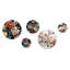 Veney - ensemble d'art mural rond oriental floral de 5