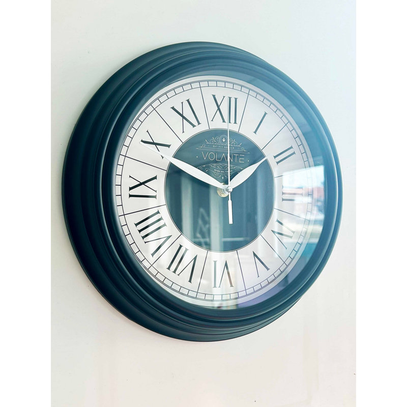 Drowne Wall Clock, Black/White