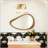 Irregular Teardrop Wooden Wall Mirror