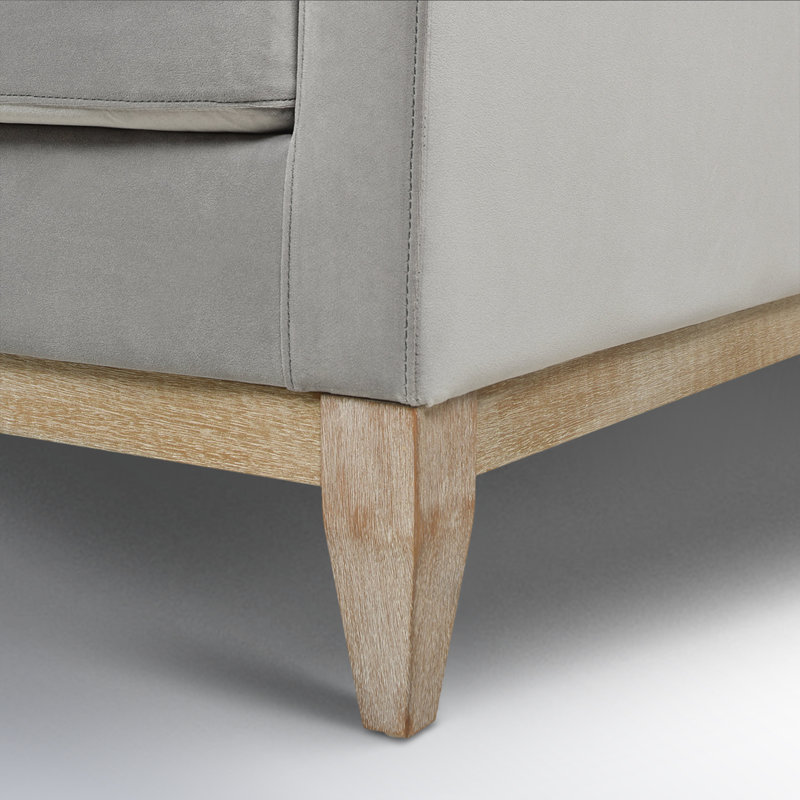 Fauteuil Pera, Velours gris opale