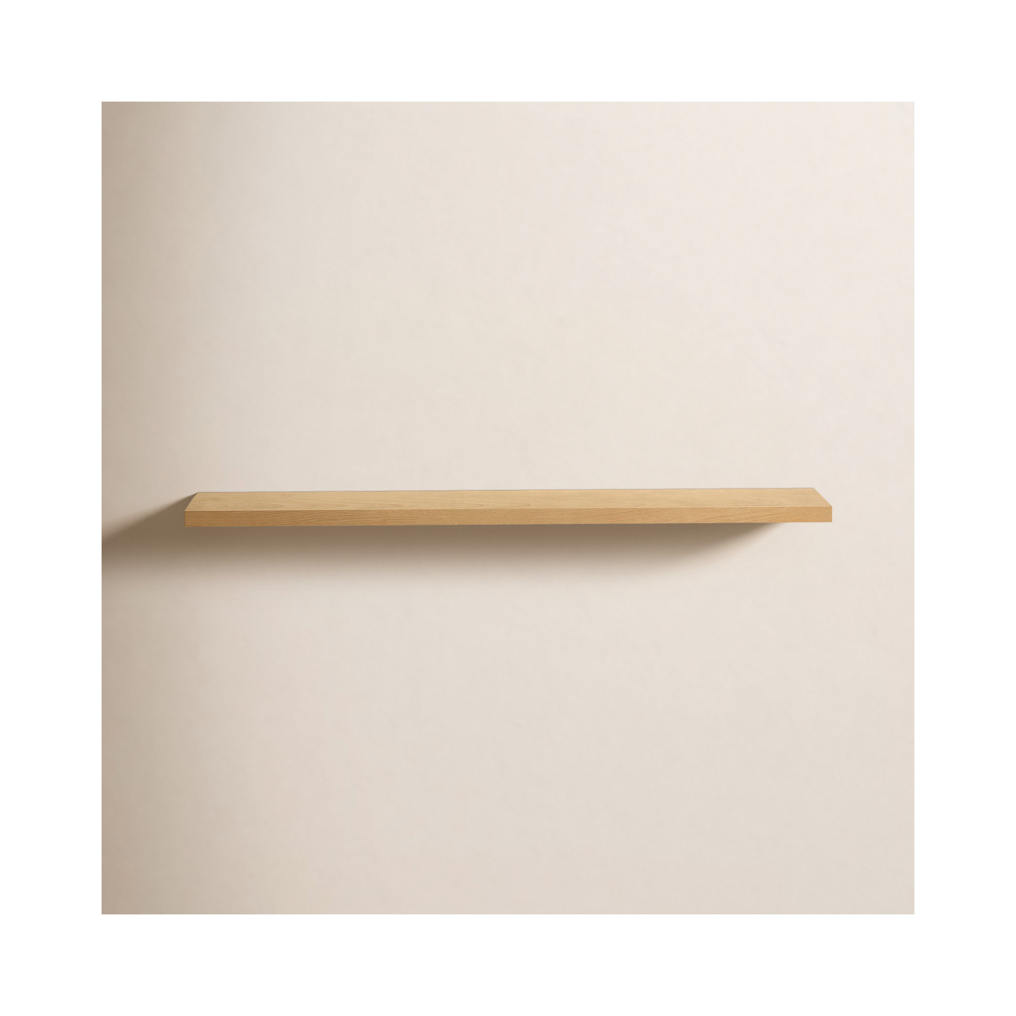 Sherice Floating Shelf, 1.97" H x 74.81" W x 10.24" D, Oak