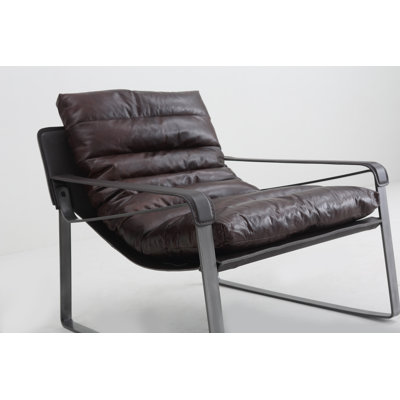 Fauteuil club 30 po en cuir fleur