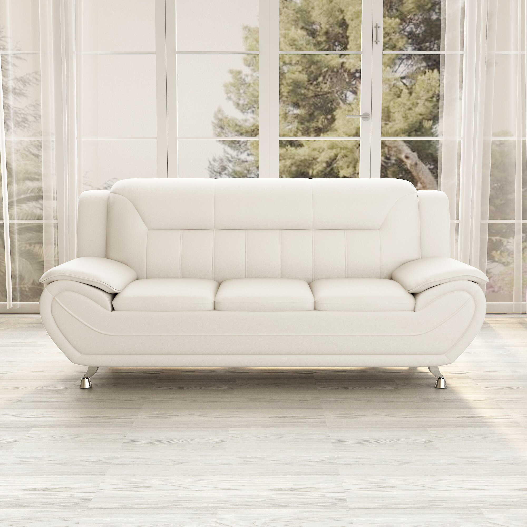 Container 78.5'' Vegan Leather Sofa & Reviews Wayfair