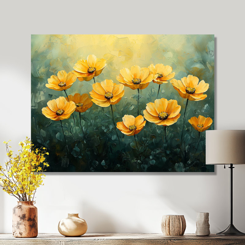 «Dahlia Flower Summer Horizons II - Dahlia», art mural traditionnel en métal, H 34 po x l 44 po