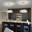 Lustre rond en cristal doré-289057424