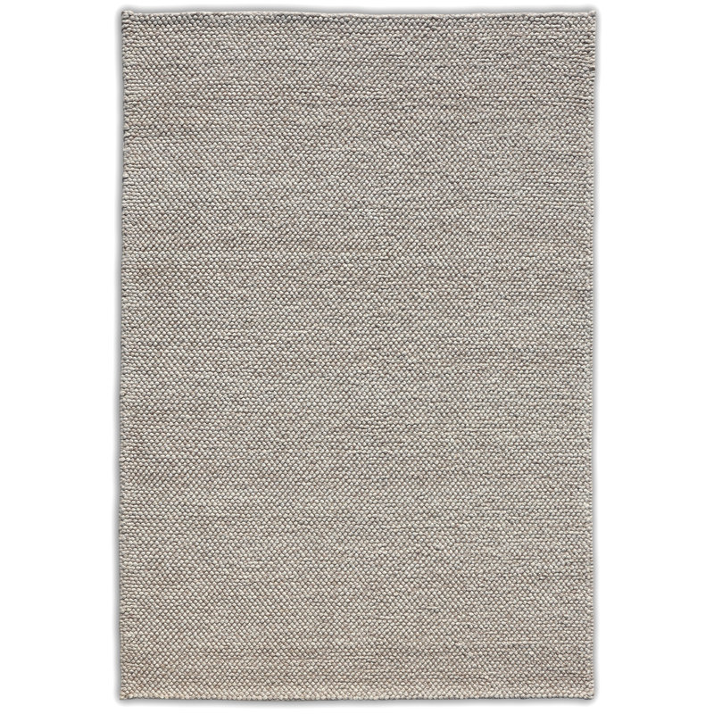 Bubble Polka Dots Handmade Loop Pile Weave Sandy Beige Wool Area Rug By Tufty Home, Rectangle 2' x 3'