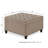 Linen Upholstered Square With Internal Compartment And Elegance Wood Base Button Design-1554741095