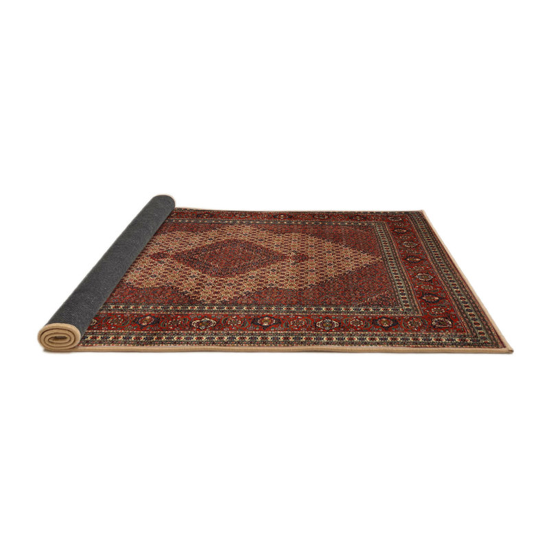 Tapis oriental brun / rouge foncé / noir, Rond 6 pi