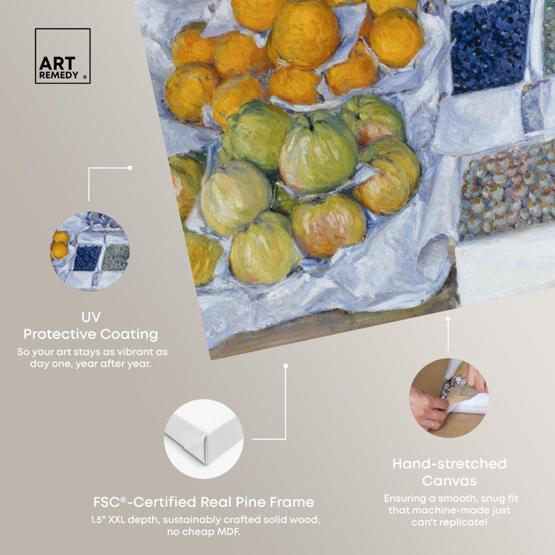 «Fruit Exposed On A Stand», toile par Art Remedy, Toile tendue, H 24 po x l 30 po