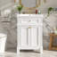 Armoire de salle de bain avec portes à fermeture douce et tablette réglable-500514092