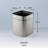 2 Gallon Stainless Steel Square Open Top Bin