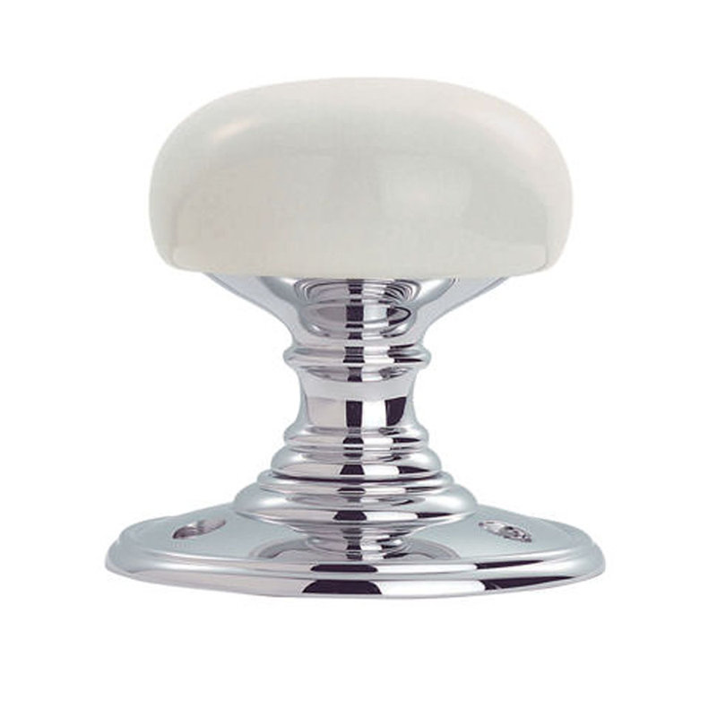Ice Double Dummy Door Knob, Polished Brass