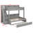 Storage Staircase Bunk Bed With Trundle And Integrated USB LED Lighting-1326576667