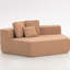Fauteuil brun simple en molleton Teddy, canapé de sol modulaire compressé avec siège large et trois coussins de dossier, support tout en mousse souple, fauteuil confortable pour le salon, le dortoir, les enfants et les animaux de compagnie-33017-L-1644091438