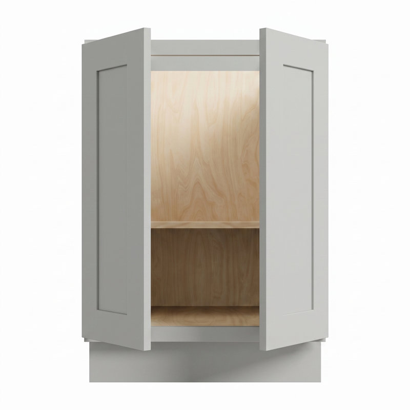 Armoire de cuisine Modern Shaker, cadre en bouleau massif et boîte en contreplaqué, glissières et charnières à fermeture en douceur, tailles modulaires pour une disposition personnalisée (12 po à 42 po)