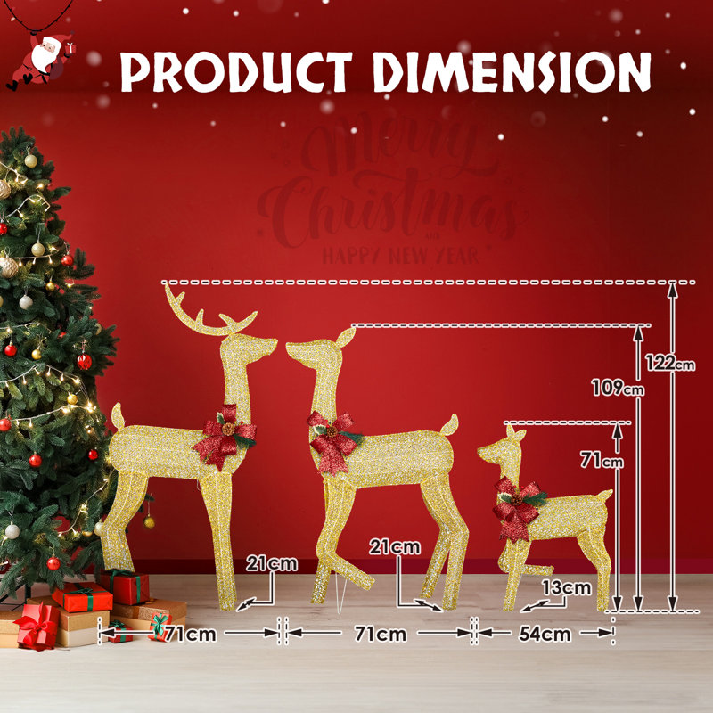 Christmas Deer Decorative Accent