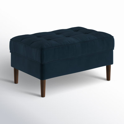 Geo 31.5" Velvet Tufted Rectangle Cocktail Ottoman