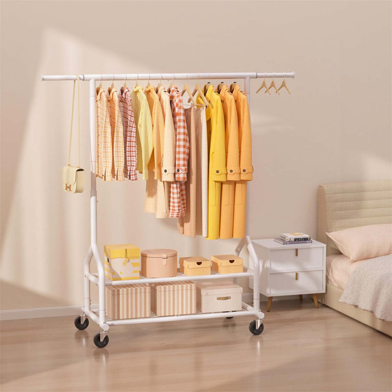 Bonville Adjustable Rolling Clothing Rack, Black