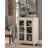 Savannah 30" Pie Safe Storage Cabinet with Glass Doors