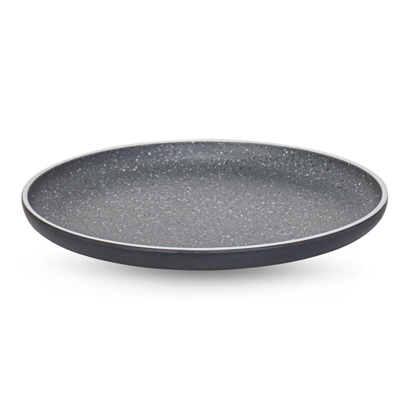 Assiette plate rPET (matériaux recyclés à 100%), Noir