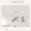 Meuble mural crème pour chat - 6 avec plateformes Pour plus de hauteur. Chats multiples à plusieurs niveaux. Créez un espace de vie élégant avec des tablettes modernes à hauteur réglable et un divertissement agréable.