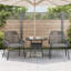Chaises de patio 2 pièces avec coussins poly rotin-46841203-46841202
