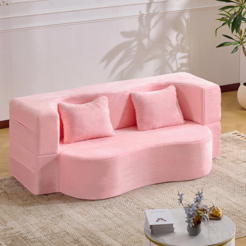 Canapé-lit pliant 71 po, canapé-lit futon en chenille, canapé-lit convertible en mousse haute densité, canapé-lit pliant au sol