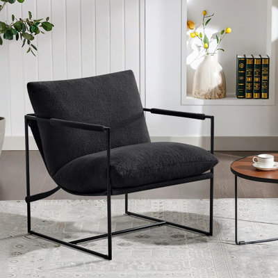 Fauteuil d'appoint 29 po de large avec structure en métal